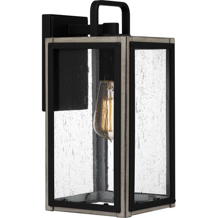 QUOIZEL Bramshaw 1-Light Matte Black Outdoor Wall Lantern BRAM8406MBK